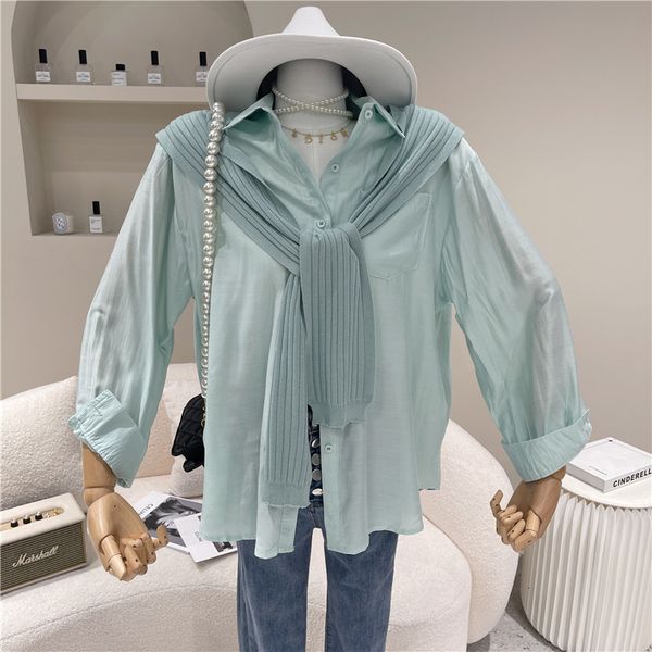 

sweaters spring summer 2021 niche fashion design upper shirt sleeve shawl suit, White;black