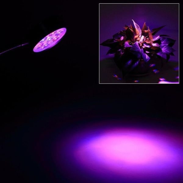 

grow light 21w clip desk lamp clamp flexible neck 360 for hydroponic garden lights