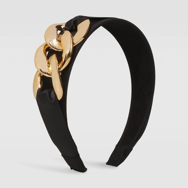 

hair clips & barrettes f3338 simple solid color wide edge hoop alloy woven cloth personality retro temperament accessories, Golden;silver
