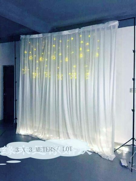 

party decoration stage fabric backdrop wedding gauze pography props