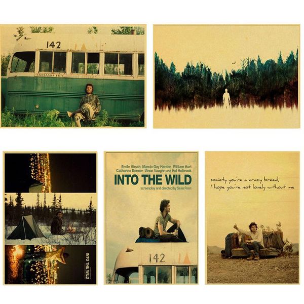 

paintings retro poster into the wild classic movie canvas painting and print picture decoration wall art for living room home decor