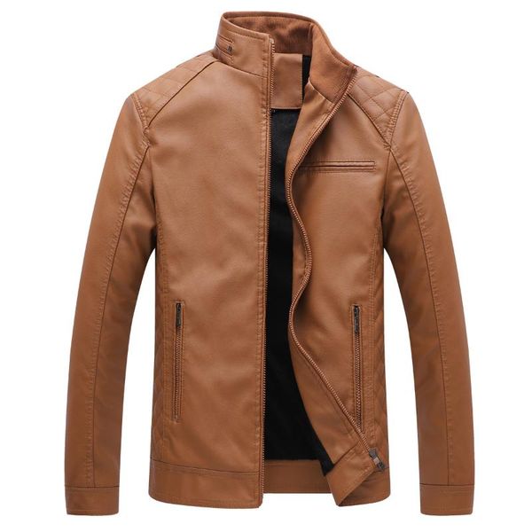 

men's fur & faux sz.wensidi 2021 european style winter thick jacket men quality genuine leather plush stand coat casual, Black