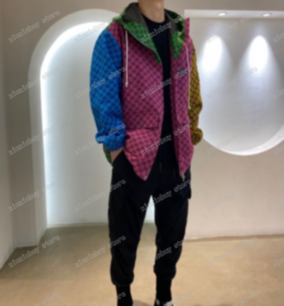 

21ss man designers jackets denim windbreaker clothes jacquard weave mens coats outerwear men clothing cotton gray blue, Black;brown