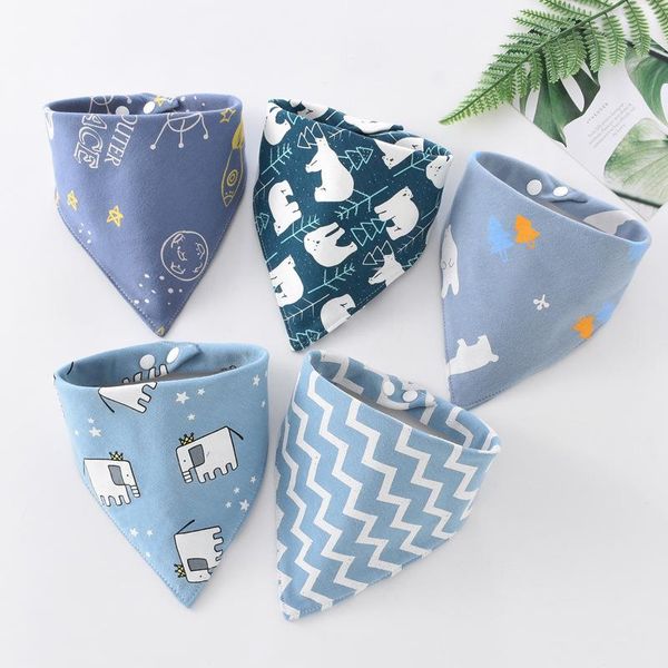 

5pcs/lot baby bandana drool bibs 100% organic cotton for boys & girls super soft absorbent feeding fashion born bib burp cloths
