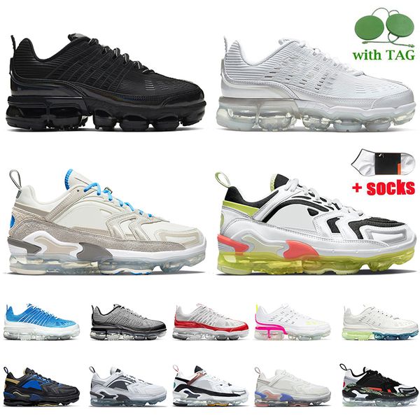 

360 women men cushion running shoes evo sneakers triple white black iridescent volt first use sand off plus jogging sports infrared fashion