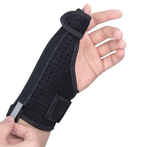 

wrist support sprains fractures tendon sheaths thumbs steel bars hand guards breathable sweat mesh cloth, Black;red