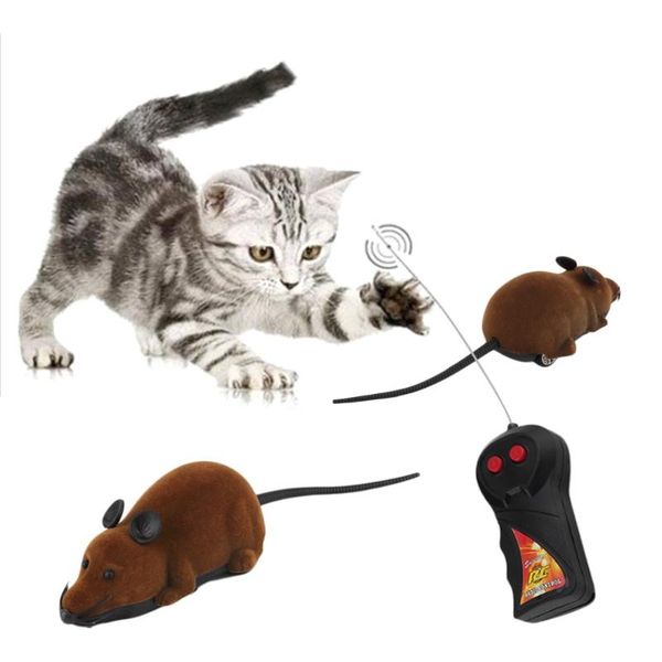 

cat toys 2021 remote control wireless simulation plush mouse electronic rat mice toy for pet