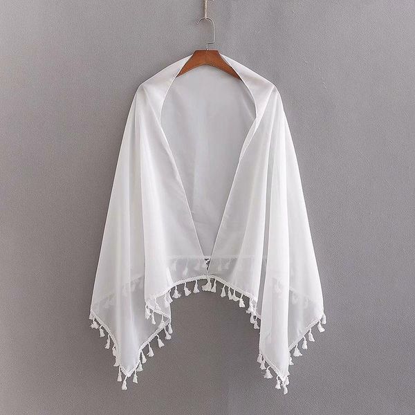 

woah 2021 xd20-2900 holiday sue scarf is prevented bask in shawls blouse women blusa feminina blusas women's blouses & shirts, White