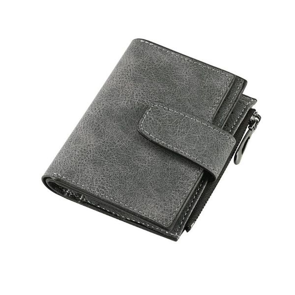 

wallets women mini grind magic bifold leather wallet card holder purse casualmulti-function bag folding soild, Red;black