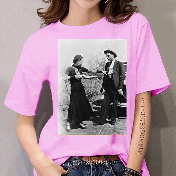 

women's t-shirt bonnie and clyde t shirt gang tee, White