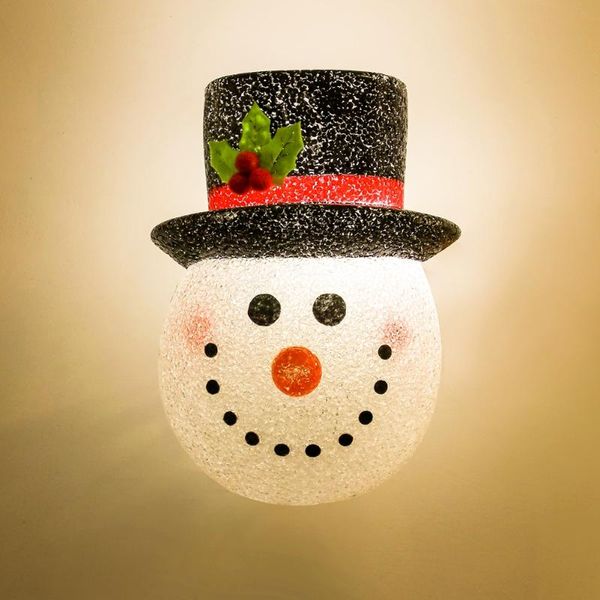 

lamp covers & shades special lampshade christmas snowman head-shaped ornaments bedroom corridor wall guard