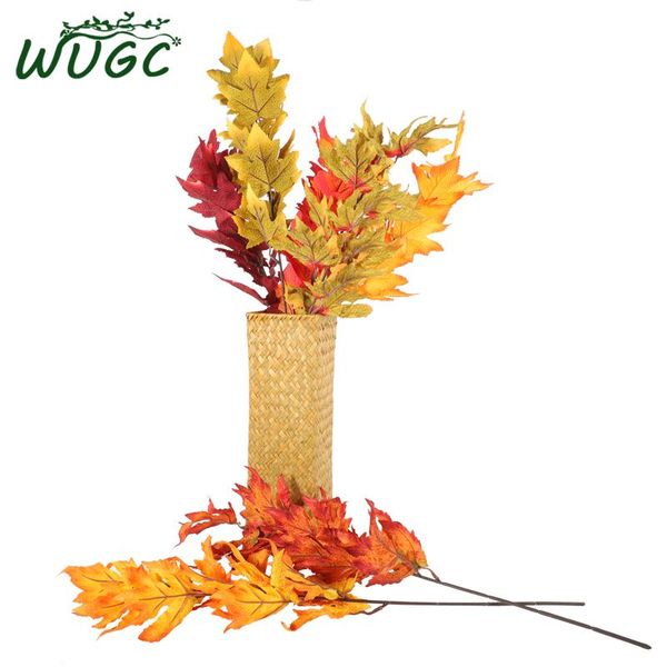 

decorative flowers & wreaths 1 branch artificial autumn diy wedding garden interior tree decor fake material green