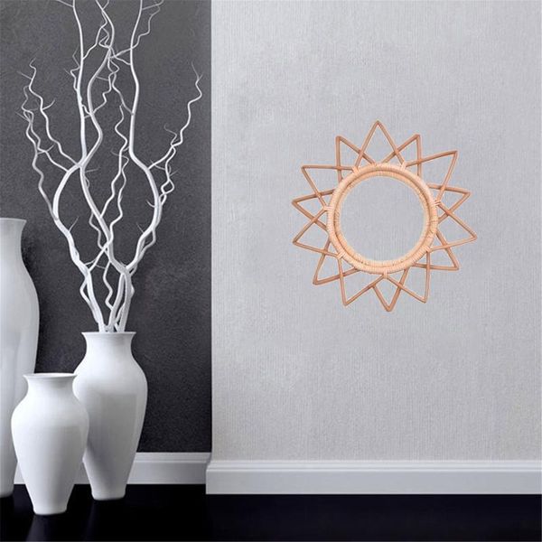 

mirrors wall-mounted mirror frame nordic natural vine handmade living room wall hanging ideas