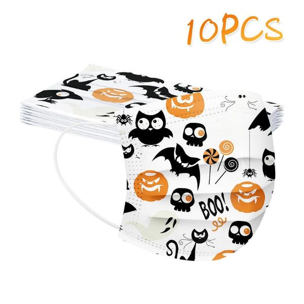 

party masks 10/20/30/40pc disposable mouth caps children halloween mask for face kids mondmasker mascherine mascarillas
