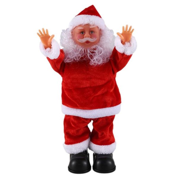 

christmas decorations electric santa claus somersault stunt toy music walking doll xmas ornaments funny gift for home