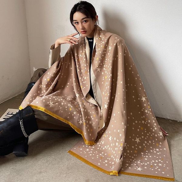 

scarves [ewq] scarf female winter korean version versatile shawl dual-purpose long thickened warm fashion 2021 16e4812, Blue;gray