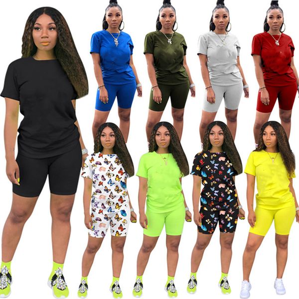 

plus size 4xl 5xl women tracksuits summer lip outfits printing short sleeve t-shirt shorts 2 pieces sets jogging suits casual sweatshirt cap