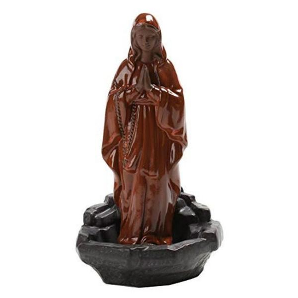 

fragrance lamps incense-n-wish virgin mary sensor madonna backflow incense burner cone stick holder christmas gift decor statue drop
