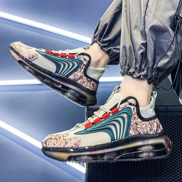 

guochao sports fashion summer breathable dad men's tennis leisure 2021 running sho, Black