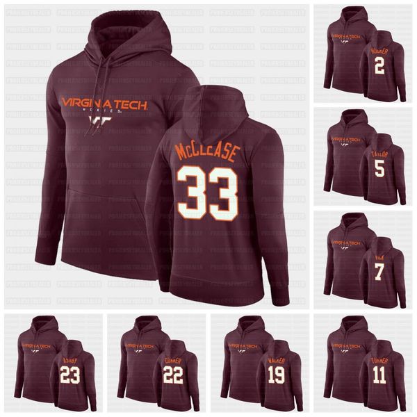 

virginia tech hokies taylor vick turner walker conner ashby mcclease tisdale rivers garbutt nester payoute farleypullover hoodie, Black