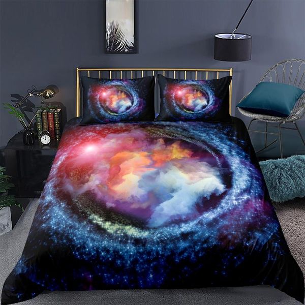 

bedding sets 3d black duvet cover modern comforter cases pillow covers full double single twin  size 140*200cm starrysky beddings