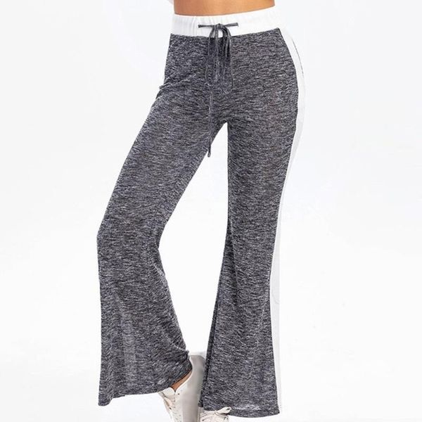 

women's pants & capris loose solid drawstring 2021 casual wide leg female summer trousers long fashion sweatpants plus size#j30, Black;white