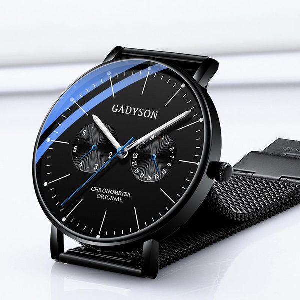 

wristwatches ultra-thin men`s watch quartz fashion steel wristwatch business montre homme relogio masculino zegarek meski, Slivery;brown