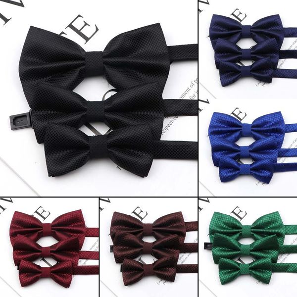 

neck ties 3 sizes parent-child bowtie set solid color lovely kids pet family butterfly pink champagne blue wine red cute bow tie accessory, Blue;purple