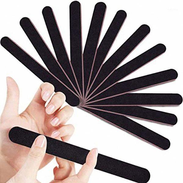 

professional nail files buffers set double sided grit black washable emery boards for art tool kit1