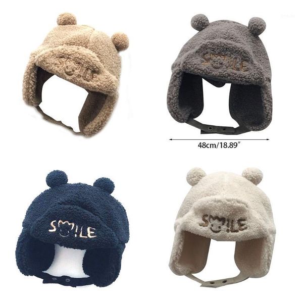 Berretti Cappelli Inverno Caldo Bambino Addensare Paraorecchie Cappello di Protezione Morbido Cotone Lei Feng Berretti Per Bambini Bambini Ragazze Ragazzi D5QA