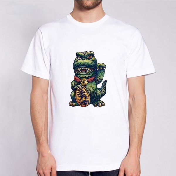 

spring t-shirt cartoon crocodile fashion trend men's t-shirts, White;black
