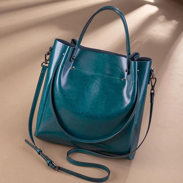 

waist bags fashion women bag genuine leather lady cowhide shoulder shopping casual tote female handbag
