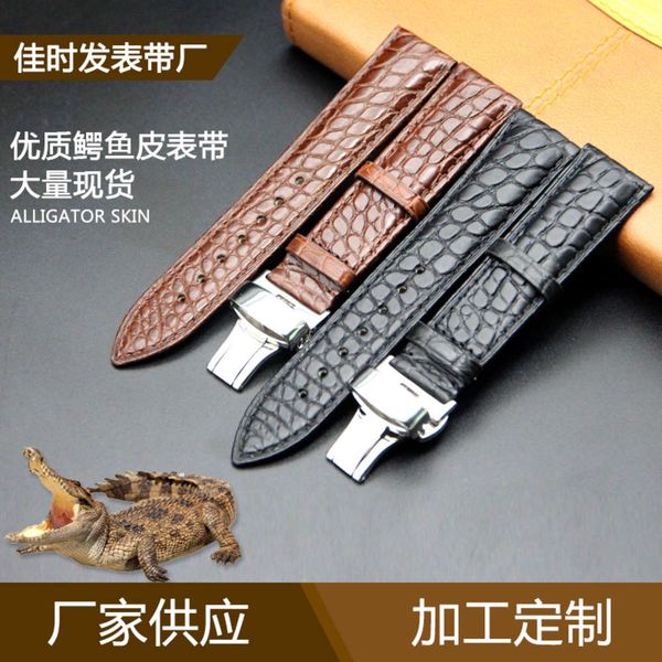 

strap leather round grain genuine universal watch, Black;brown