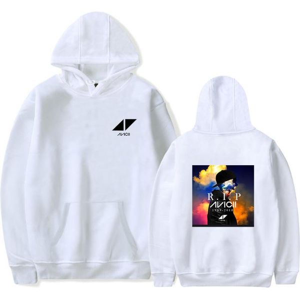 

men's hoodies & sweatshirts 2021 personality dj avicii men / women harajuku hoodie rip streetwear sweatshirt oversized clothing, Black