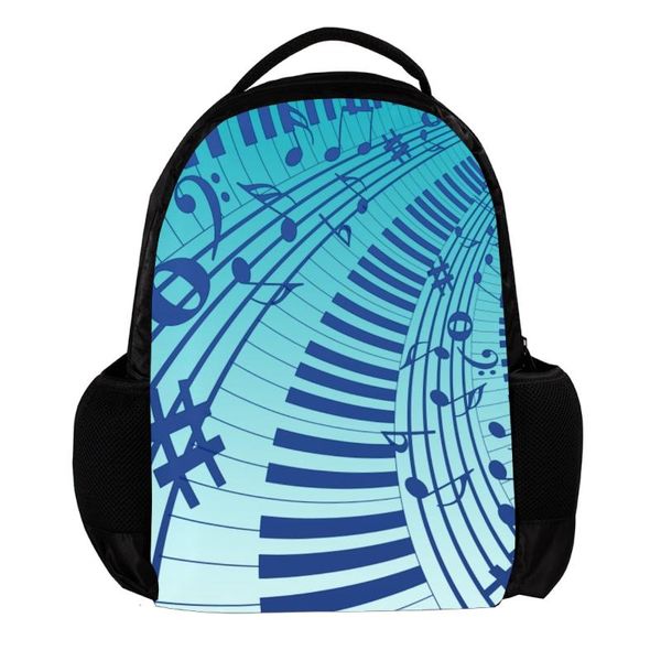 

pattern school backpack children boys girls daily beautiful music piano