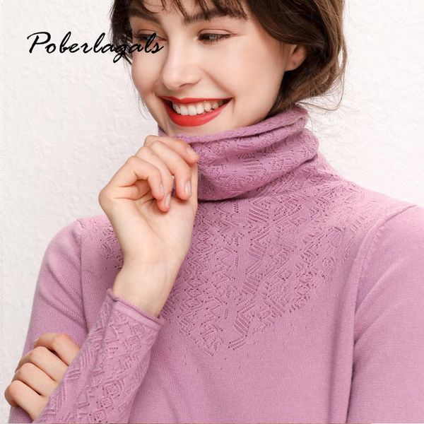 

women's sweaters autumn sweater women winter pullovers 2021 korean knitwear turtleneck soft wool openwork female womens clothes pull, White;black