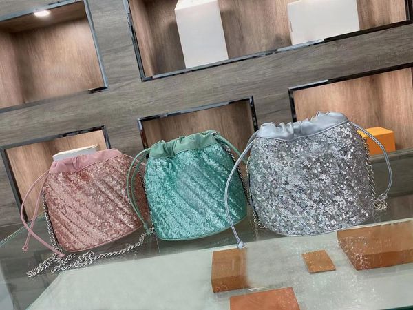 

evening bags 100969 101014 2021 style women's fashionable sequin bucket bag