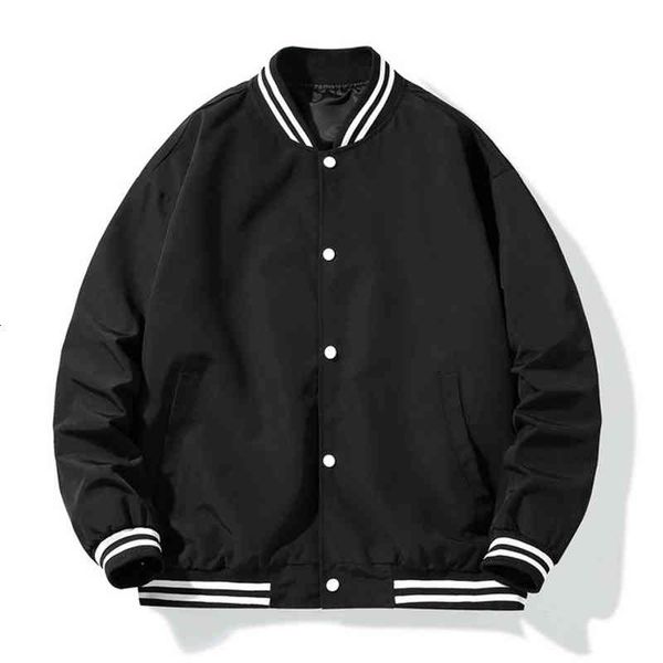 

men's jackets jaqueta de beisebol para homens e mulheres, cor sÃ³lida, moda universitÃ¡ria, jaqueta folgada, casal 8t3v, Black;brown