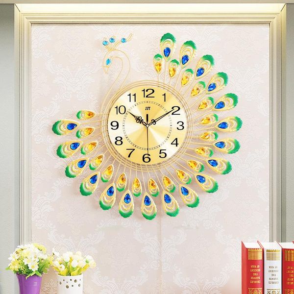 

wall clocks european style peacock clock living room table modern creative decoration quartz watch