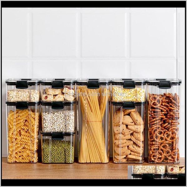 Organização de limpeza Casa GardenRefriatorator Organizador de chá Bean Bean Caixa de Armazenamento Eco-Amigável Containers Cozinha Selado Recipiente Limpar