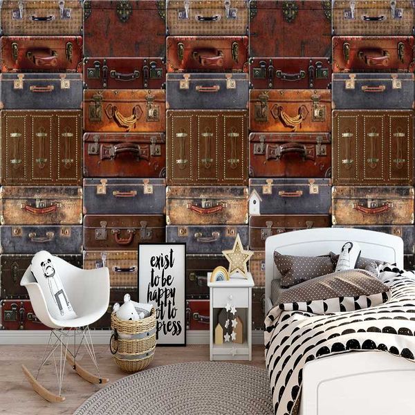 

wallpapers milofi 3d custom wallpaper vintage file bag background wall