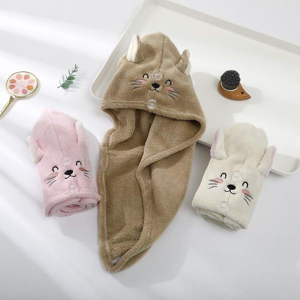 

towel head hair microfiber coraline anime face quick dry wrap for bath beach towels bathroom adults