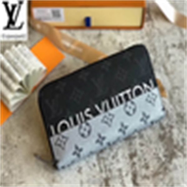 

designer luxury 9k14 black gray spelled silver zippy zipper wallet long wallet chain wallets compact purse clutches evening key brand
