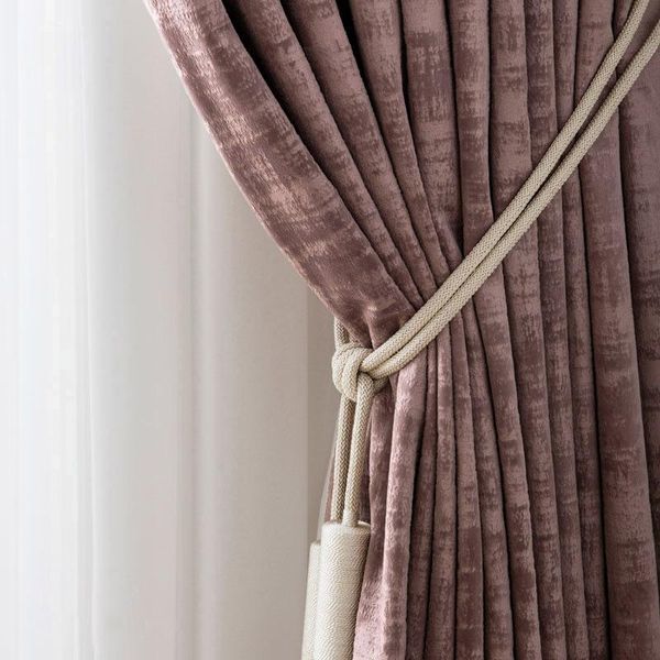 

curtain & drapes curtains for living room light luxury bay window | bedroom blackout pink velvet custom
