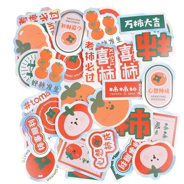 

40pcs laser stickers good day scrapbooking diy diary colorful stick label gift wrap