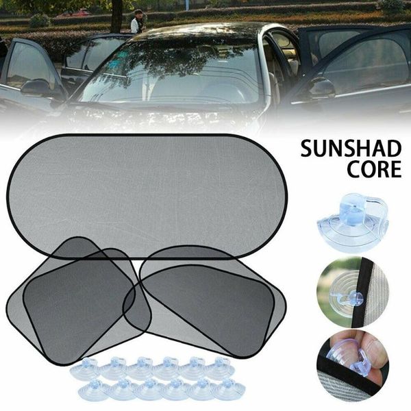 

5pcs rear/side car sun shades kids baby children shade screen+10 sucker protector window blind mesh universal accessories sunshade