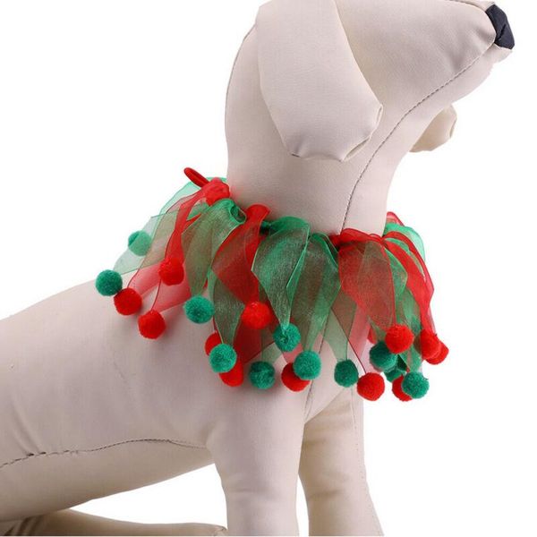 

dog collars & leashes fashion pet accessories red green hairball collar adjustable necktie xmas