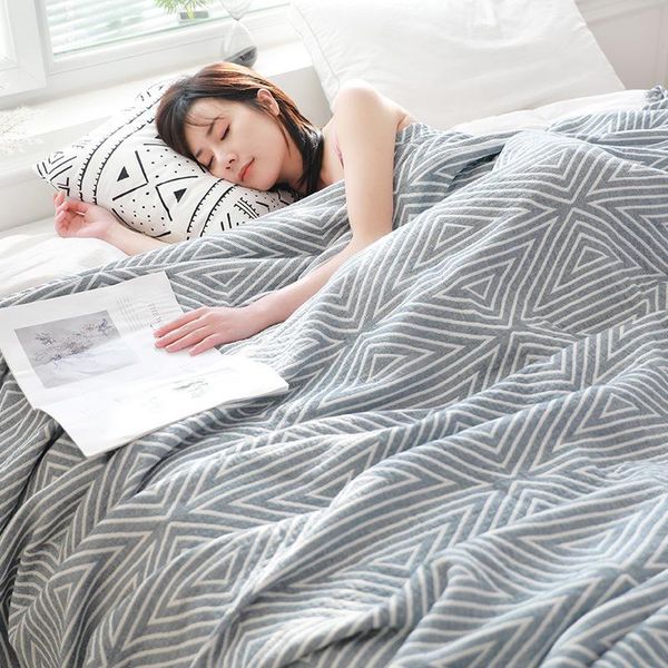 

blankets children adults cotton gauze muslin travel blanket airplane home soft summer nap throw coverlet for sofa or bed