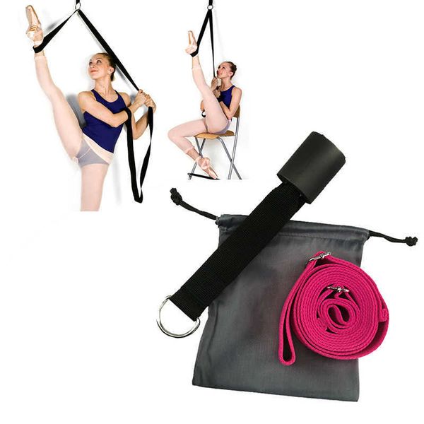 Fascia elastica per yoga Barella per le gambe Allunga la fascia elastica per balletto per la danza Ginnastica Allenamento per esercizi Palestra per la casa Cinghia per appendere il piede H1026