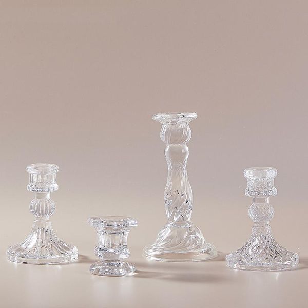 

candle holders glass holder for wedding pillar stand flower vase decorative candlestick